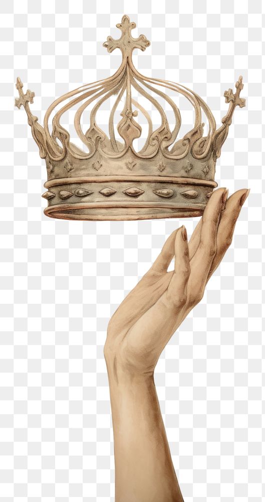 PNG Hand holding a crown accessories accessory royalty