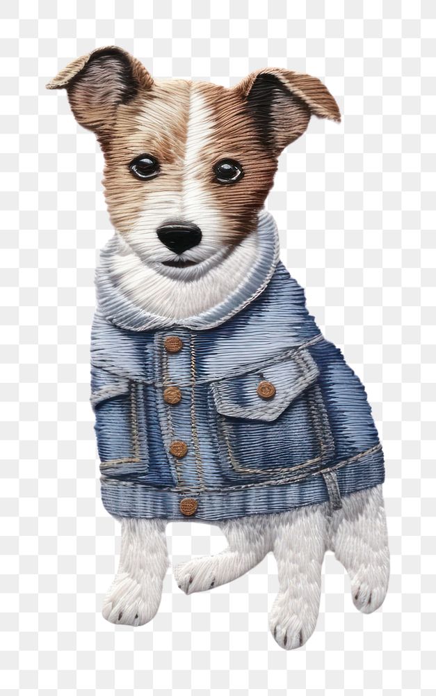 PNG Jack Russell textile mammal animal. AI generated Image by rawpixel.