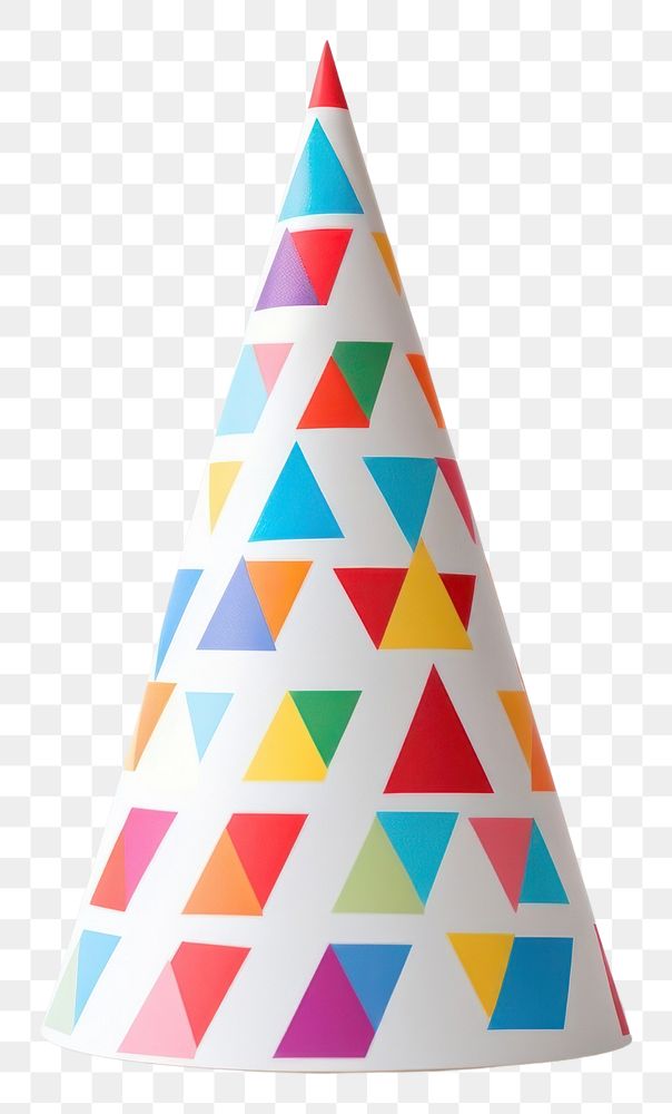 PNG Colorful party hat white background celebration creativity. AI generated Image by rawpixel.