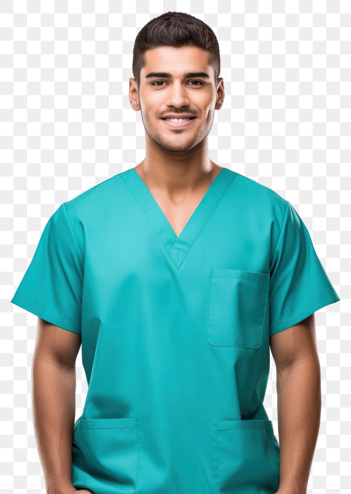 PNG Latino Cuban male nurse portrait adult man. AI generated Image by rawpixel.