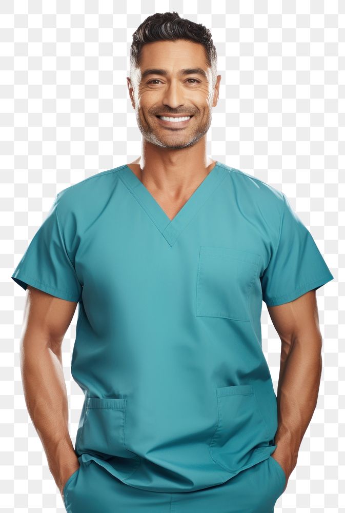PNG Latino Cuban male nurse portrait t-shirt men. AI generated Image by rawpixel.
