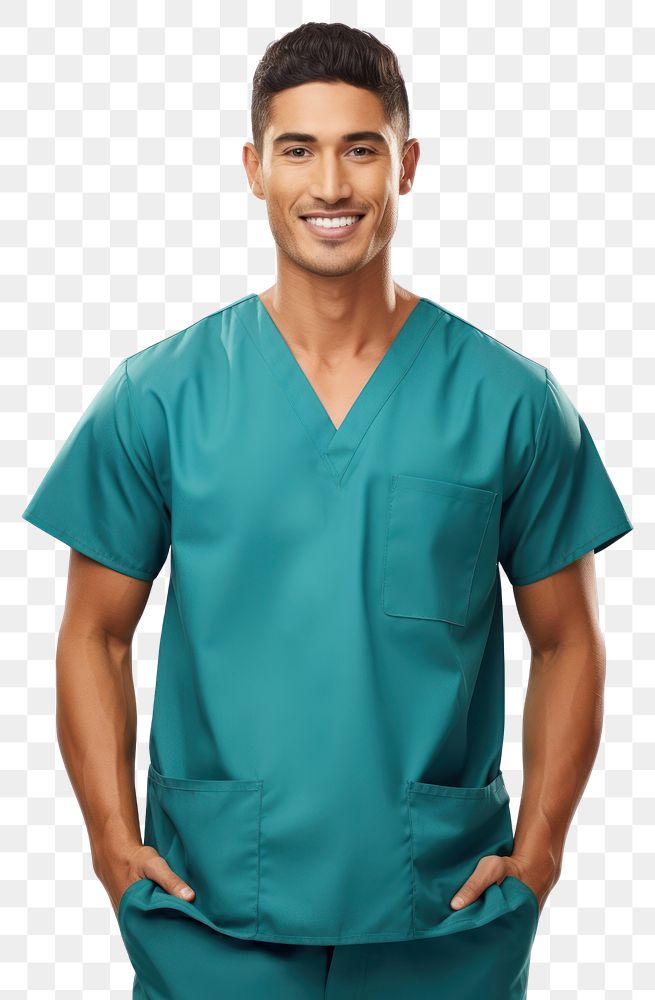 PNG Mexican male nurse portrait t-shirt adult. AI generated Image by rawpixel.