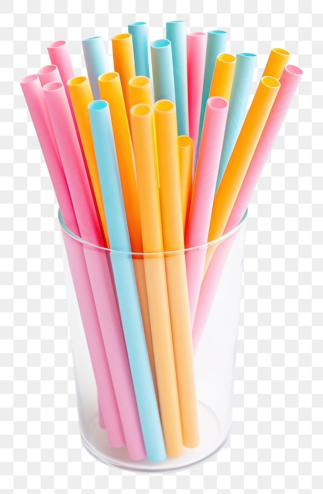 PNG Paper drinking straw pencil white background arrangement. 