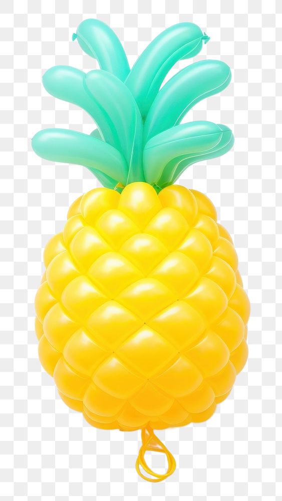 PNG  A balloon twisting in the shape of a pineapple balloon fruit food white background. AI generated Image by rawpixel.