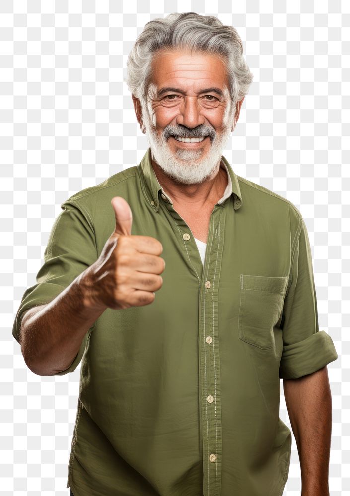 PNG Mexican man showing thumb up photography portrait finger. AI generated Image by rawpixel.