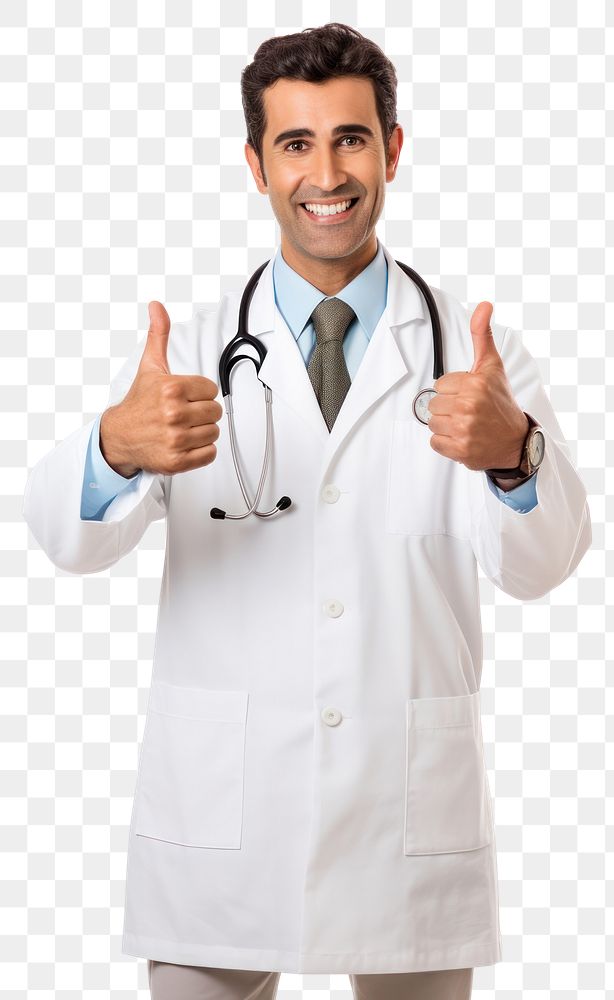 PNG Mexican doctor showing thumb up clothing adult man. AI generated Image by rawpixel.