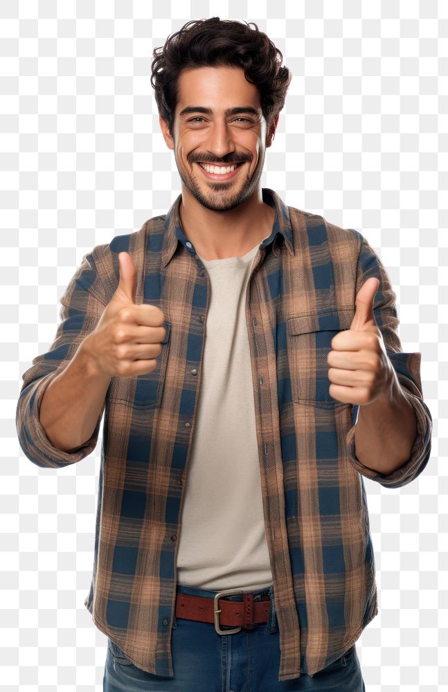 PNG Mexican man showing thumb up clothing smile adult. AI generated Image by rawpixel.