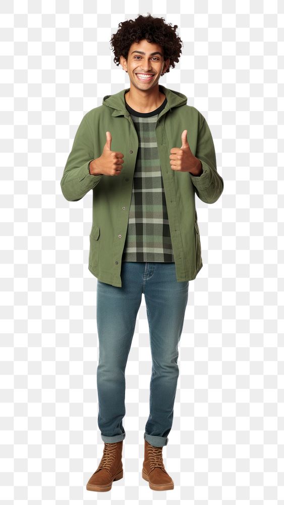 PNG Mexican man showing thumbs up clothing sleeve jacket. AI generated Image by rawpixel.