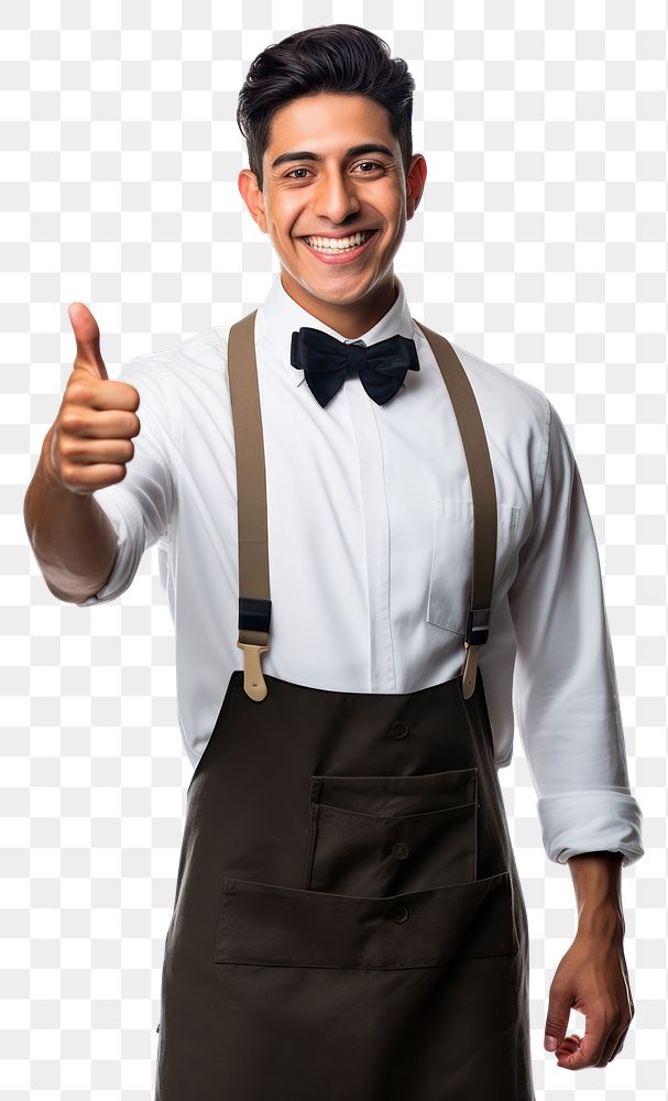 PNG Mexican waiter showing thumb up clothing adult men. AI generated Image by rawpixel.