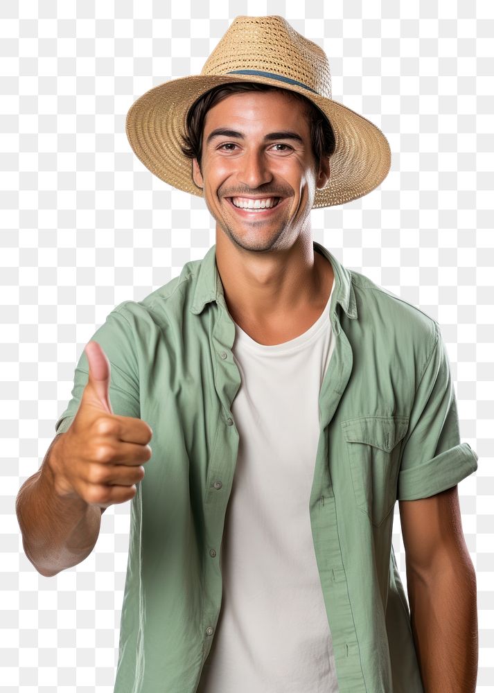 PNG Brazilian tourist showing thumb up clothing finger smile. AI generated Image by rawpixel.