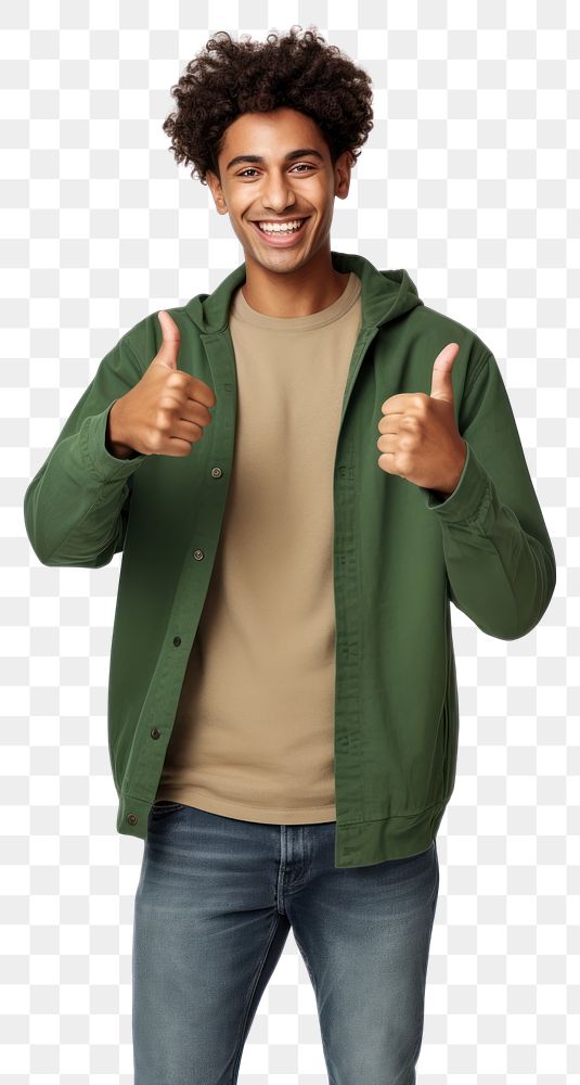 PNG Mexican man showing thumb up clothing jacket adult. AI generated Image by rawpixel.