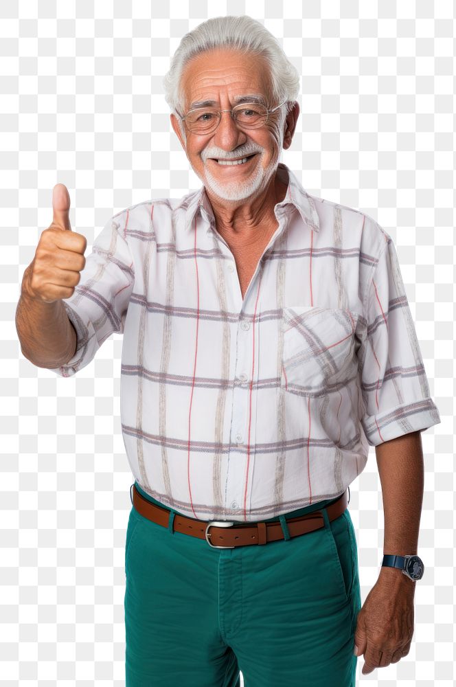 PNG Mexican man showing thumb up clothing glasses adult. AI generated Image by rawpixel.