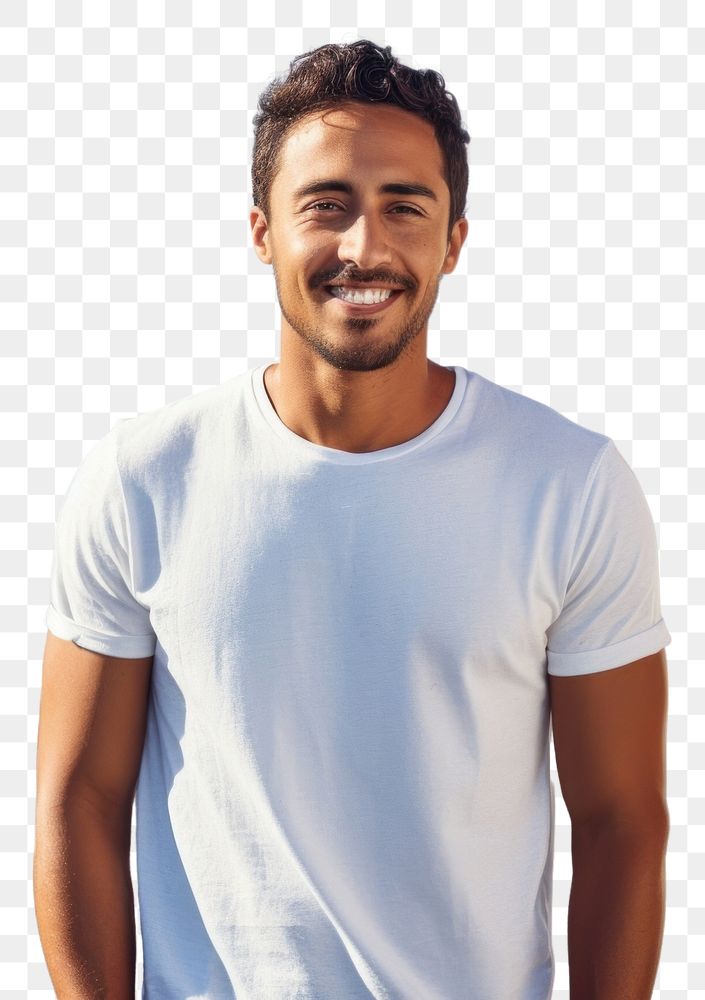 PNG Latino man clothing t-shirt smile. AI generated Image by rawpixel.