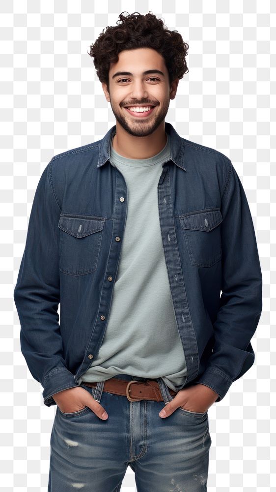 PNG Mexican man showing thumb up clothing jacket denim
