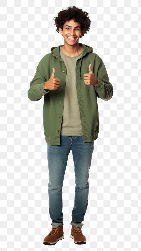 PNG Mexican man showing thumb up clothing sleeve jacket. AI generated Image by rawpixel.