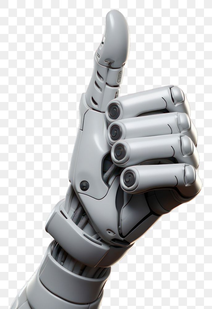 PNG 3d robot hand thumbs up technology finger electronics