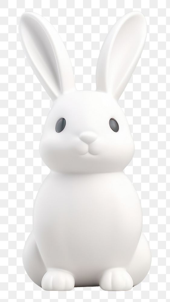 PNG White ceramic rabbit animal mammal cute. AI generated Image by rawpixel.