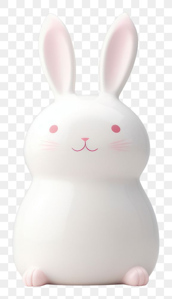 PNG White ceramic rabbit rodent animal mammal. AI generated Image by rawpixel.