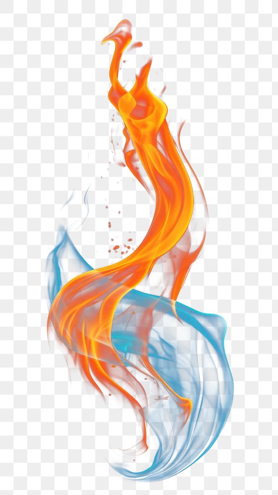 PNG Flame fire smoke blue. AI generated Image by rawpixel.