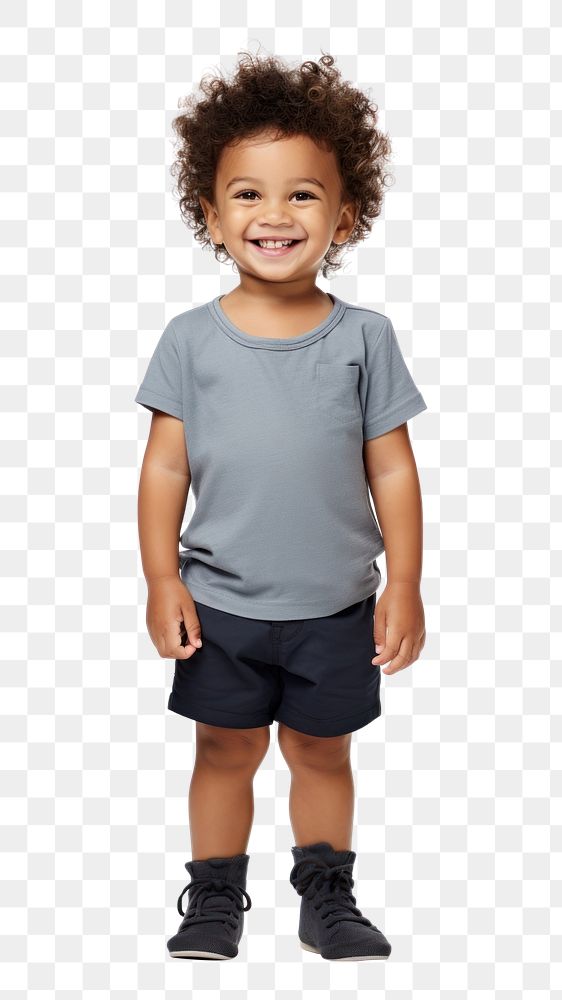 PNG Brazilian toddler standing portrait t-shirt. AI generated Image by rawpixel.