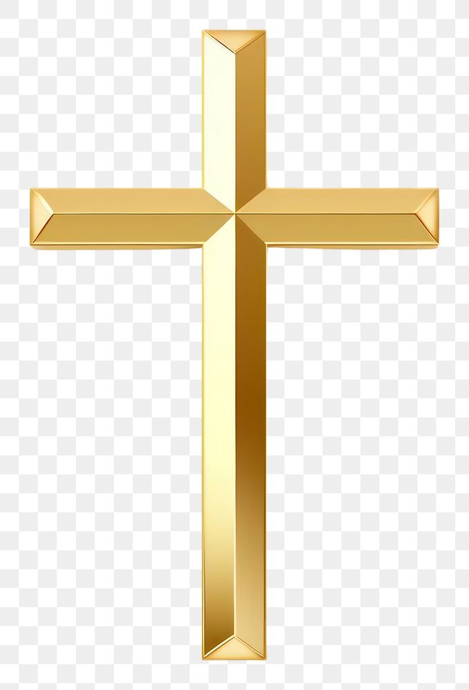 PNG Cross icon crucifix symbol shape. AI generated Image by rawpixel.