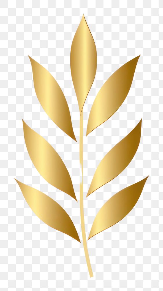 PNG Leaf icon plant gold logo. AI generated Image by rawpixel.