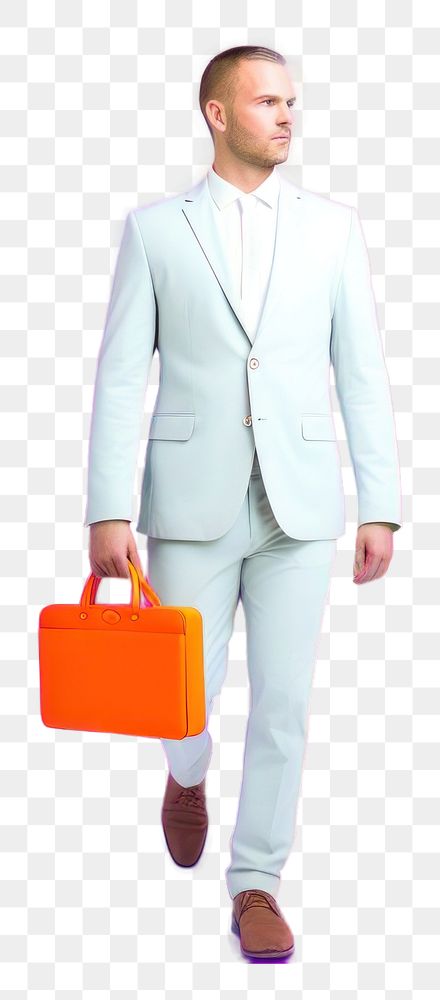 PNG Business man briefcase handbag adult. AI generated Image by rawpixel.