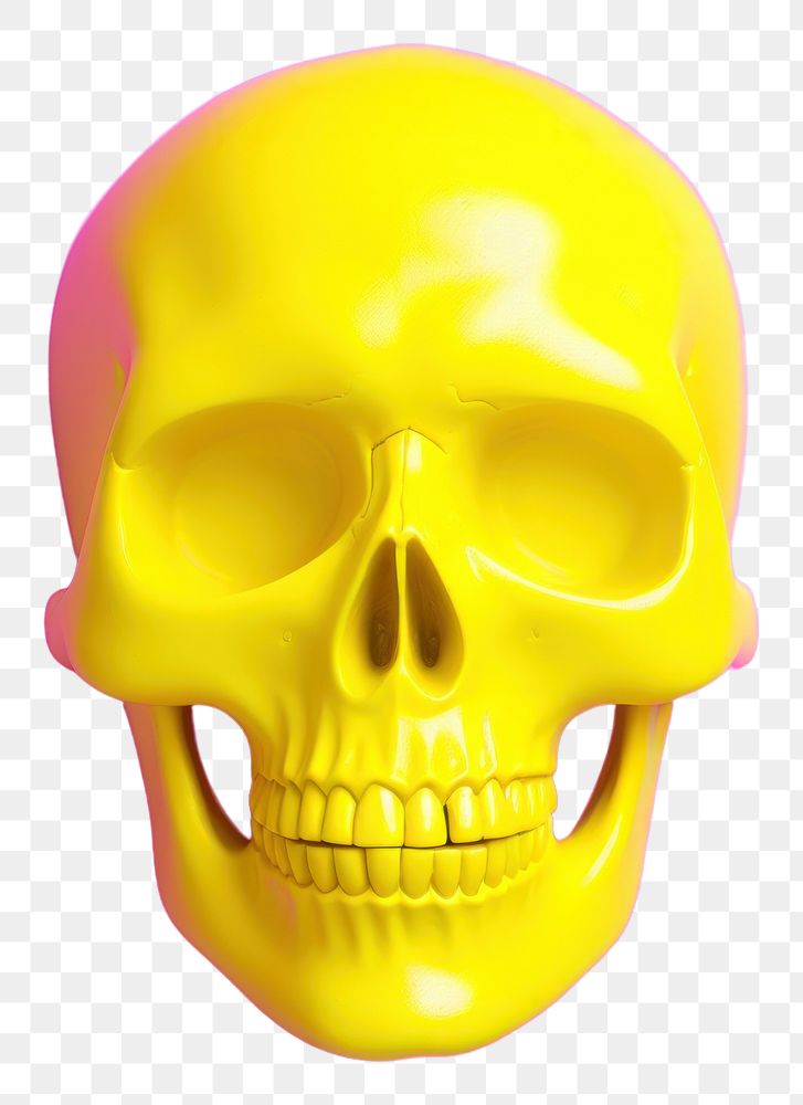 PNG Skull yellow purple spooky. AI generated Image by rawpixel.