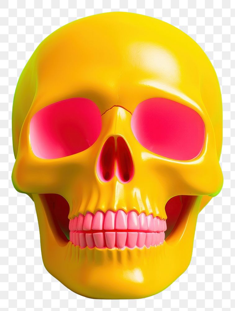 PNG Skull yellow person helmet. AI generated Image by rawpixel.