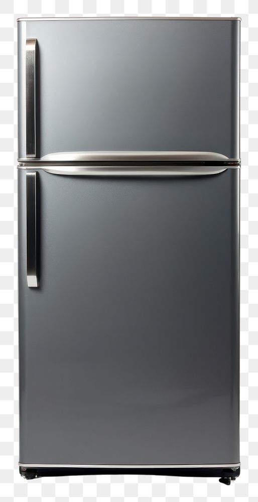 PNG A gray metallic fridge refrigerator appliance white background. AI generated Image by rawpixel.