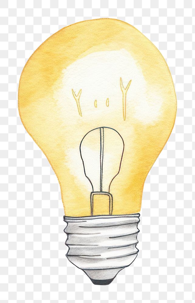 PNG Loght bulb lightbulb white background electricity. AI generated Image by rawpixel.
