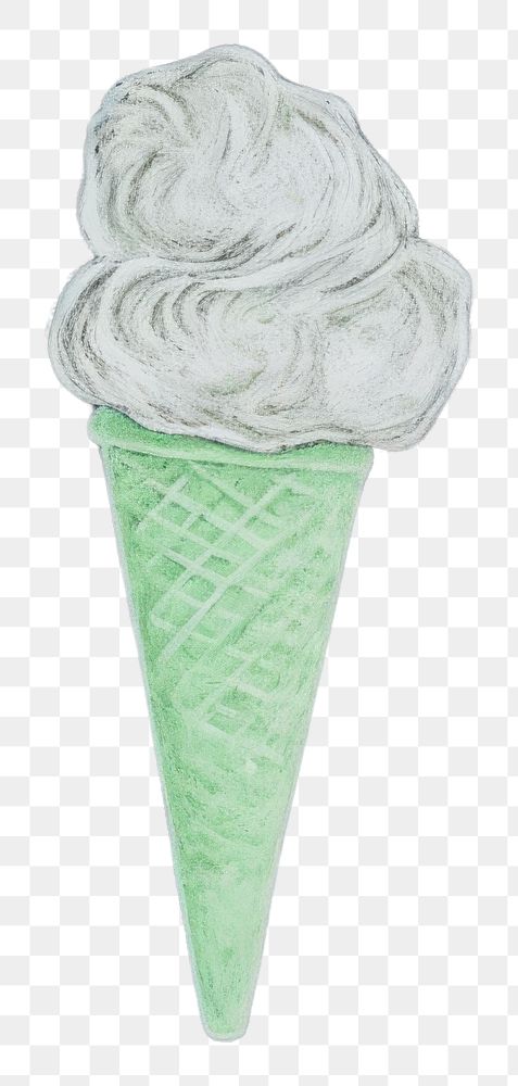 PNG Ice cream dessert chalk green. AI generated Image by rawpixel.