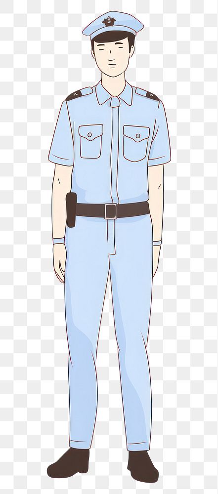 PNG Police officer cartoon adult. AI generated Image by rawpixel.