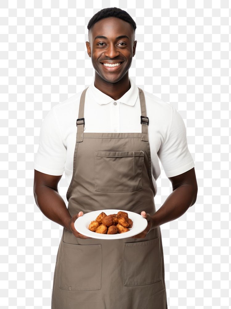 PNG  Man holding a plate of fried chicken adult freshness happiness. AI generated Image by rawpixel.