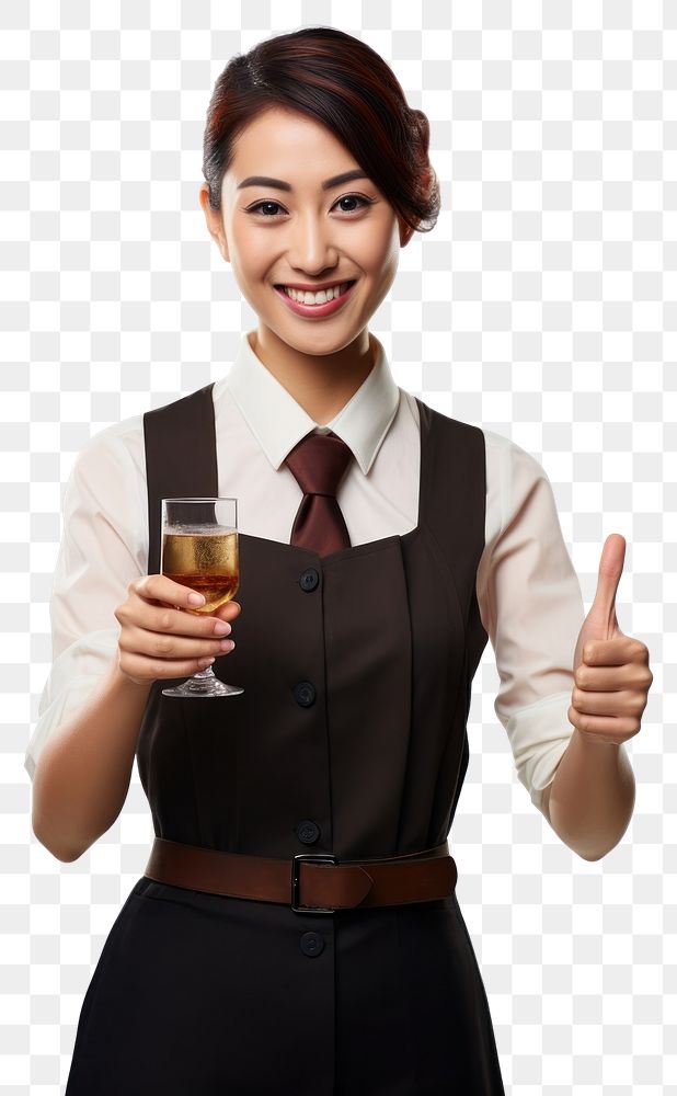 PNG  Female bartender portrait adult drink. AI generated Image by rawpixel.