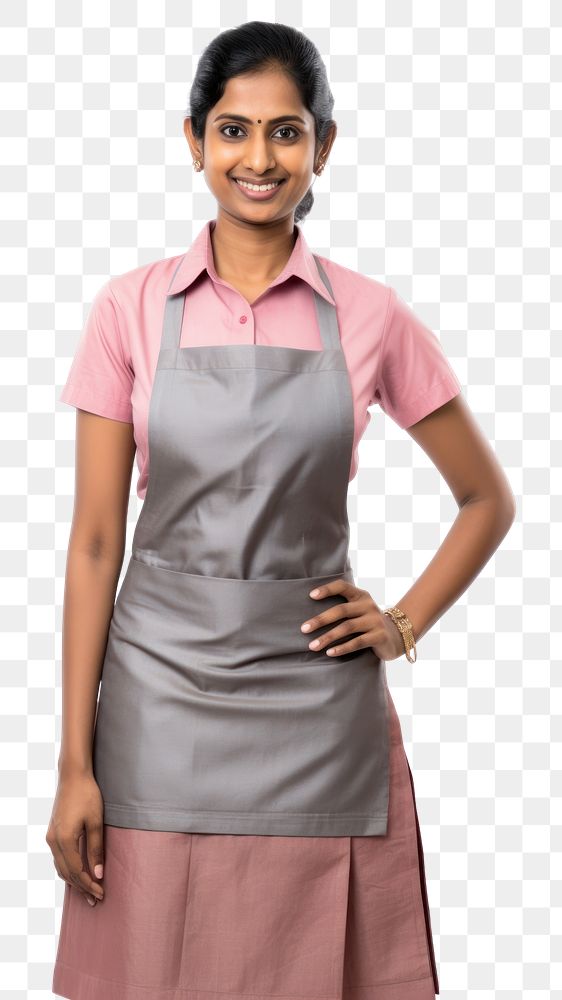 PNG Indian woman in an apron hairstyle outerwear happiness. 