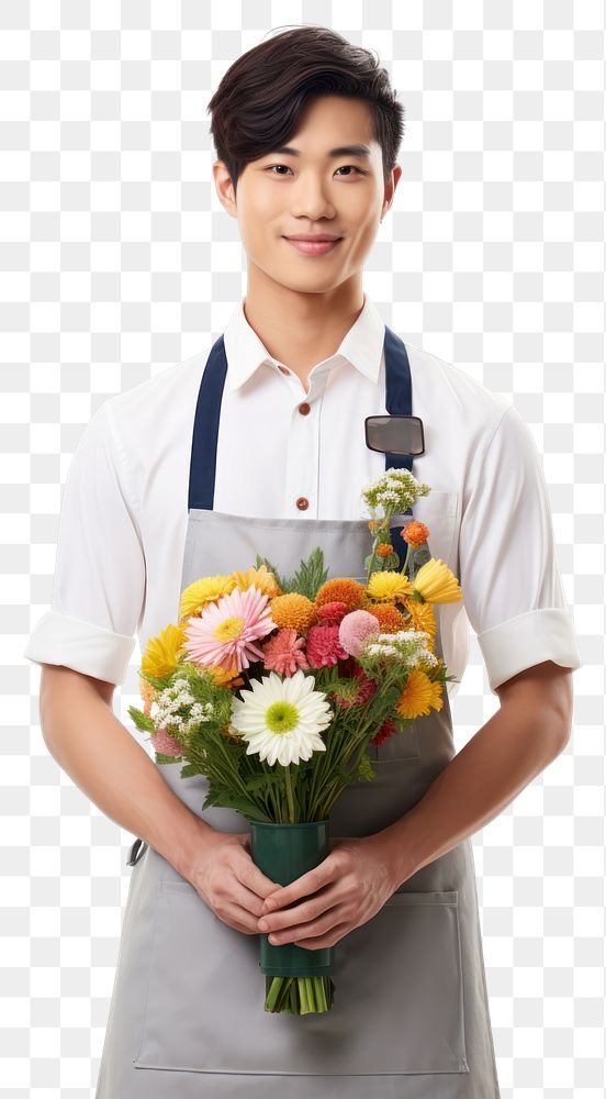 PNG  Male florist flower plant entrepreneur. AI generated Image by rawpixel.