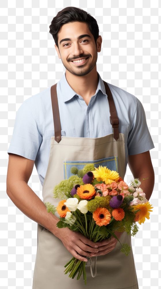 PNG  Male florist flower adult plant. AI generated Image by rawpixel.