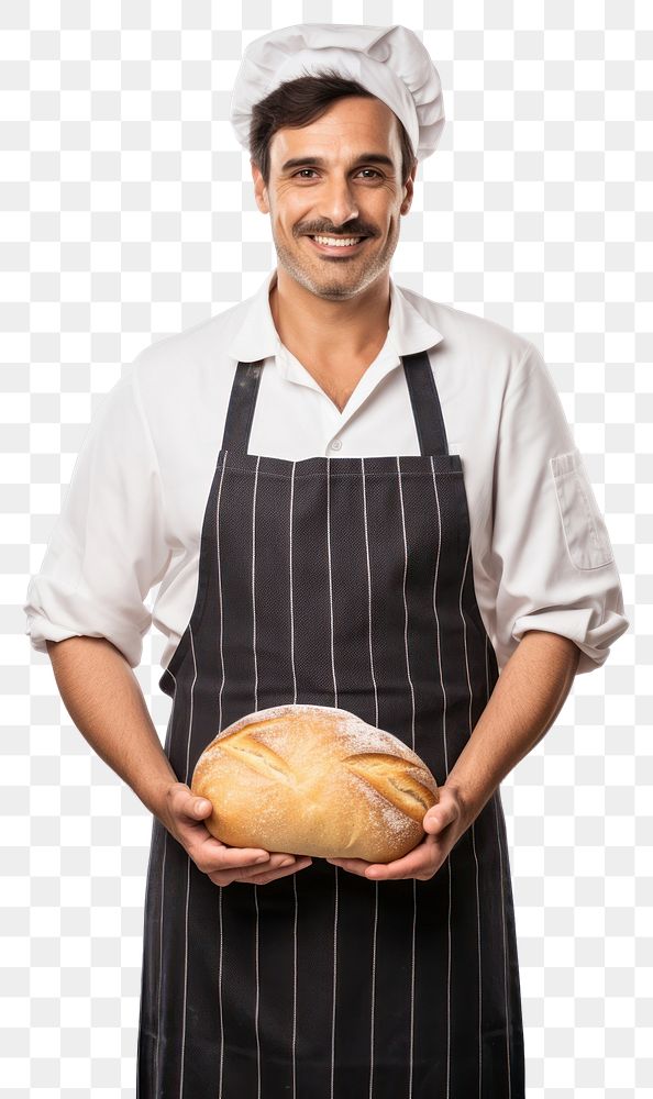 PNG  Male baker adult bread food. AI generated Image by rawpixel.
