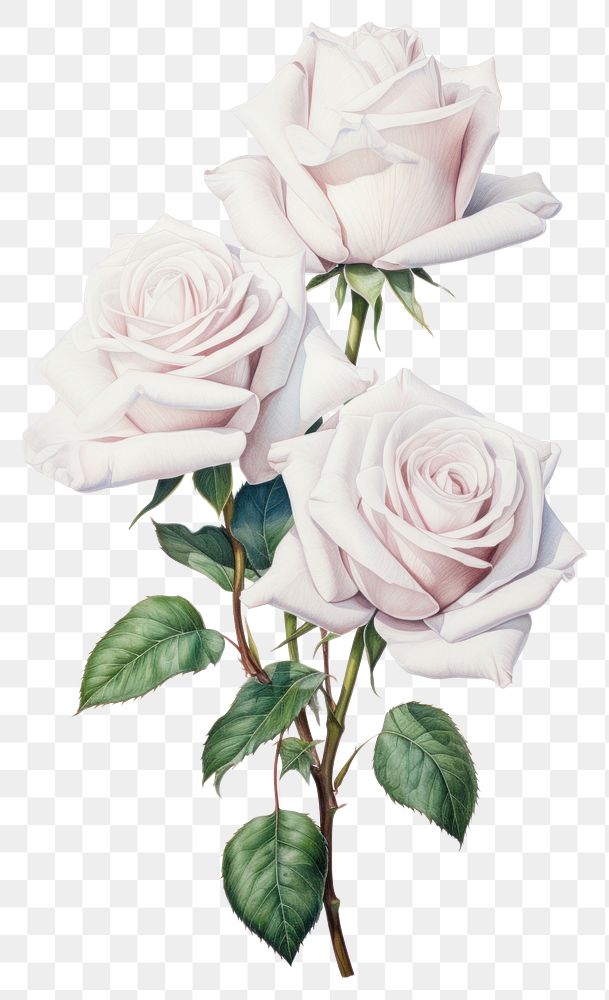 PNG  White rose bouquet flower plant inflorescence. AI generated Image by rawpixel.