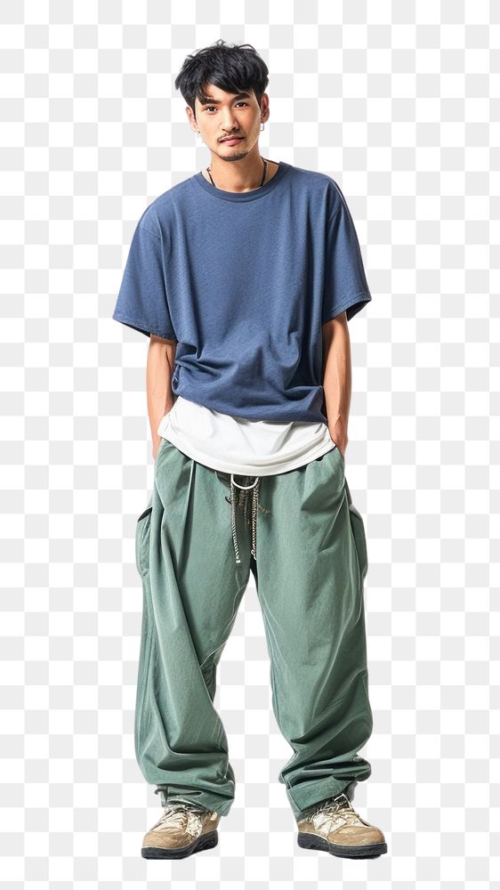 PNG Japanese man full body not potrait t-shirt standing sleeve. AI generated Image by rawpixel.