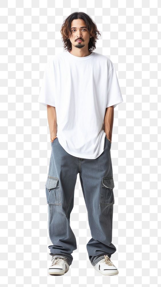 PNG Nippon man full body not potrait t-shirt standing sleeve. AI generated Image by rawpixel.