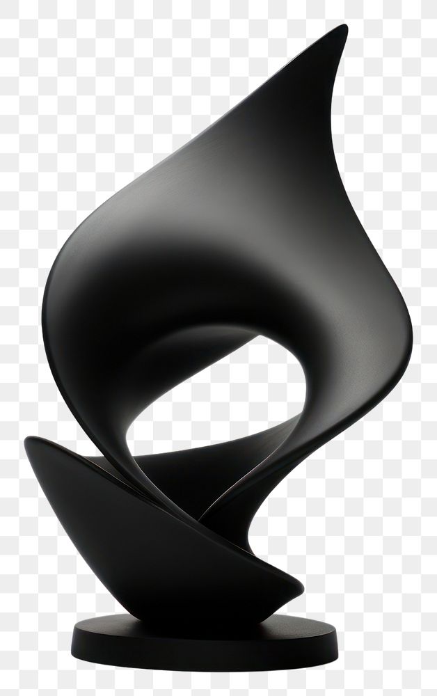 PNG  Abstract form sculpture furniture black. AI generated Image by rawpixel.