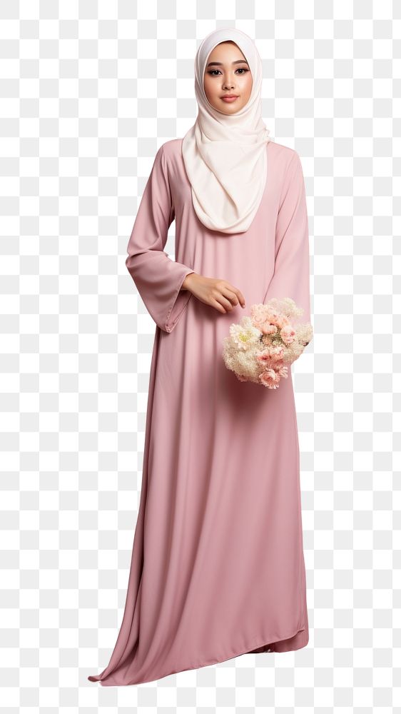 PNG Malaysian muslim female dress standing fashion. AI generated Image by rawpixel.