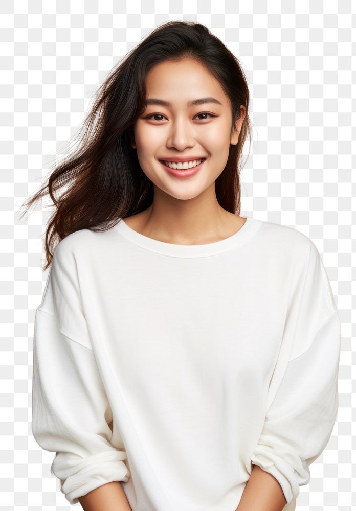 PNG Laos woman sweater adult smile. AI generated Image by rawpixel.