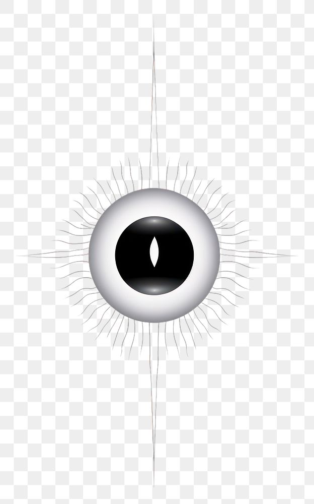 PNG Eye symbol icon astronomy black white. AI generated Image by rawpixel.