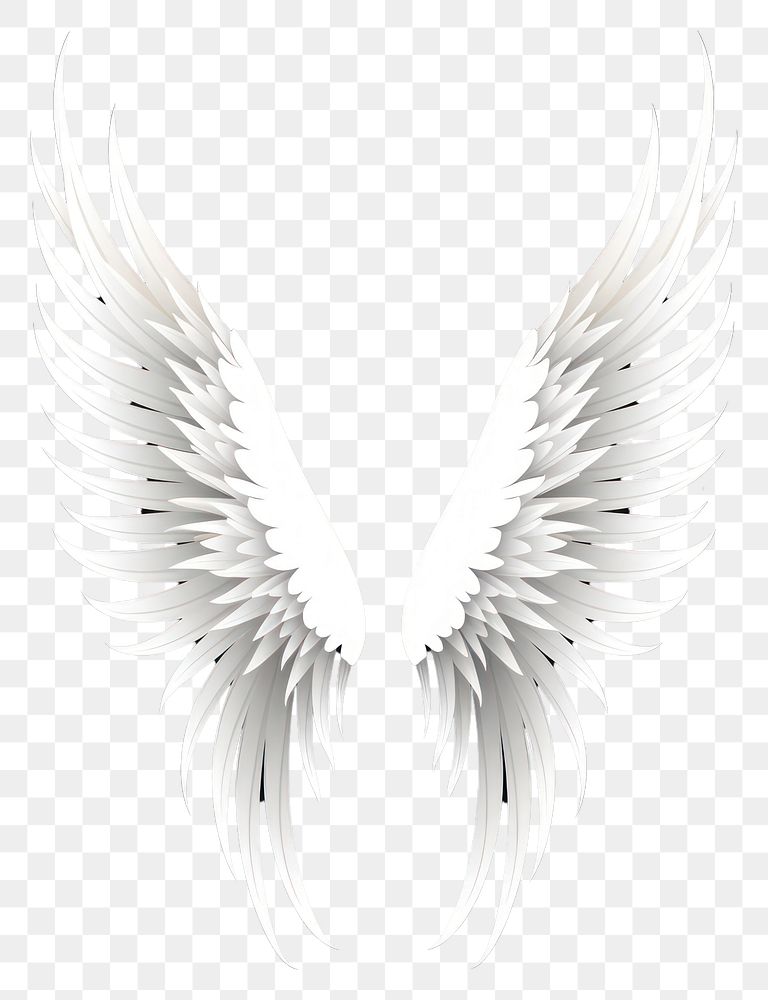 PNG White wings illustration symbol bird logo. AI generated Image by rawpixel.