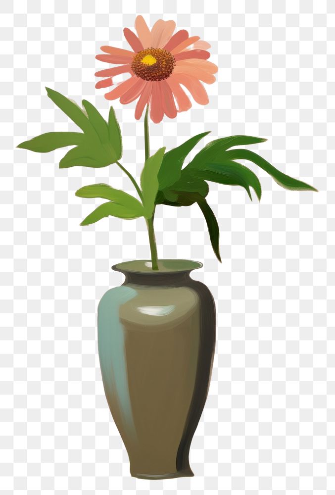 PNG Flower vase plant inflorescence. AI generated Image by rawpixel.