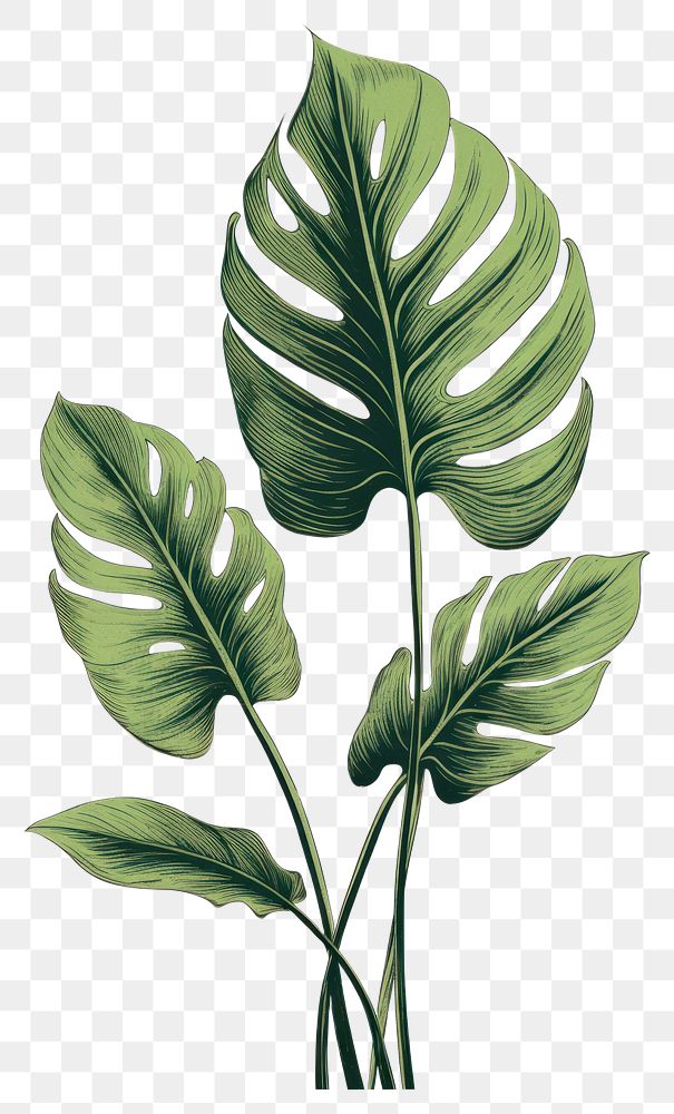 PNG Tropical leave plant leaf freshness. AI generated Image by rawpixel.