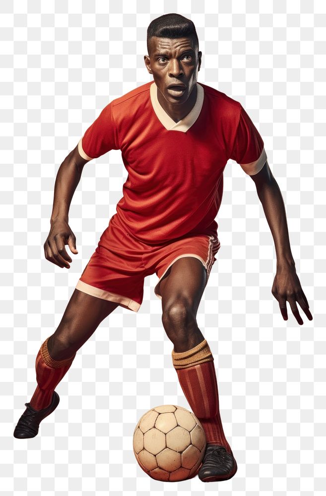 PNG African man football sports portrait. AI generated Image by rawpixel.